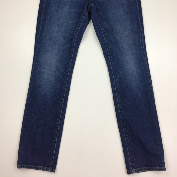 MADEWELL Medium/Dark Wash The High Rise Slim Boyjean 5 Pocket Jeans - Picture 7 of 10